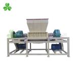 Four Shaft Used Tire Shredder , Truck Tyre Shredder Driven By Double Hydraulic