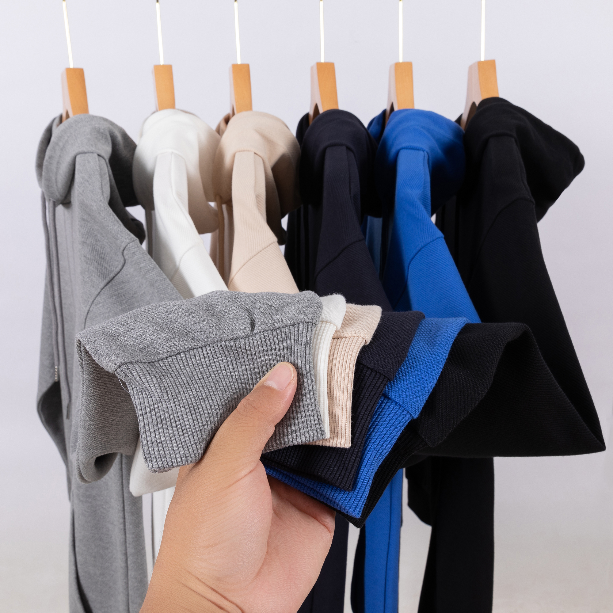 FODARLLOY Fashion Colors Beige Hoodie OEM Streetwear Essentials Oversize Unisex Pull Coat Men's Hoodies Pullover Red