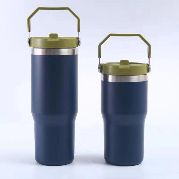 30oz Tumbler With Straw Lid Vacuum Sealed Insulated Cup Reusable Stainless Steel
