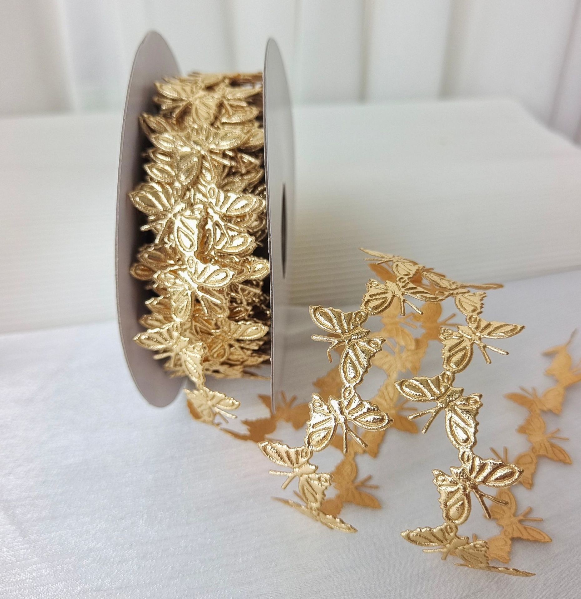 2cm*25y Ultrasonic Butterfly Ribbon For Gift Packing And Garment Accessories