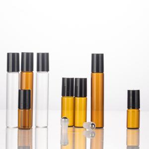 Wholesale 3 - 10ml Amber Roll On Perfume Bottles Essential Oil Glass Roller from china suppliers