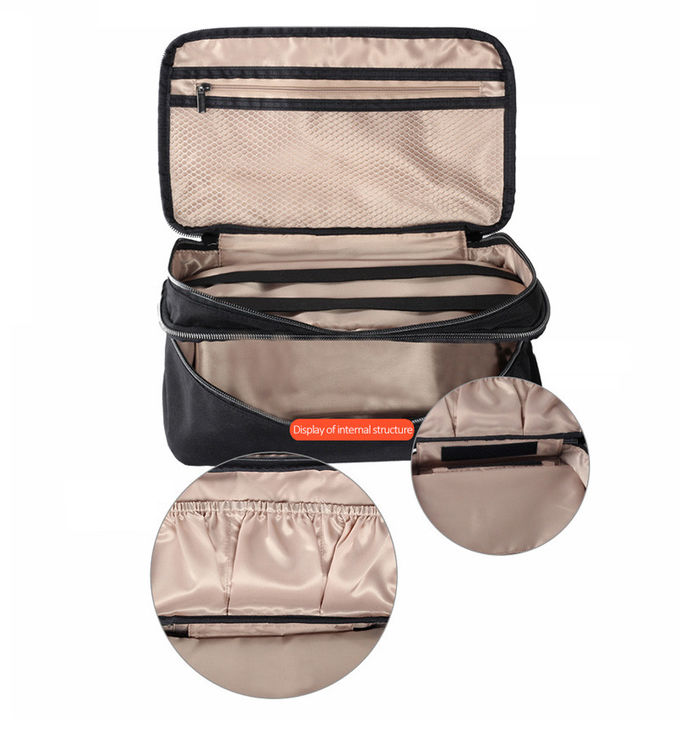 Pure Color Zipper Closure Toiletry Makeup Bag