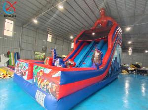 Wholesale Manufacturer Inflatable Dry Slide Spiderman Inflatable Double Slides Castle from china suppliers