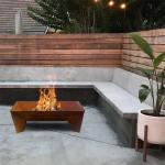 Outdoor Camping Wood Burning Rust Corten Steel Geometric Fire Pit Brazier