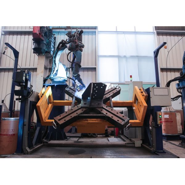 Weld The Base Of Transmission Towers Use Cnc Tower Foot Welding Robot 2pcs Worktables