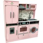 Large 82.5cm Refrigerator Wooden Miniature Kitchen Set Stove White Black