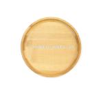 Eco Friendly Bamboo Serving Tray Coaster , Round Bamboo Tray Shatterproof