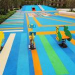 SGS Color Consistency 15mm EPDM Rubber Safety Tiles Corrosion Resistance
