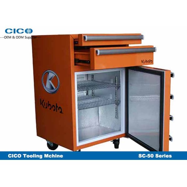 Silver Hotel Retro Looking Refrigerator , Retro Fridge With Water Dispenser