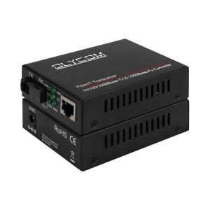 Wholesale Gigabit Single Mode Media Converter PoE Unmanaged DC48V 1310/1550nm 20KM SC Fiber from china suppliers