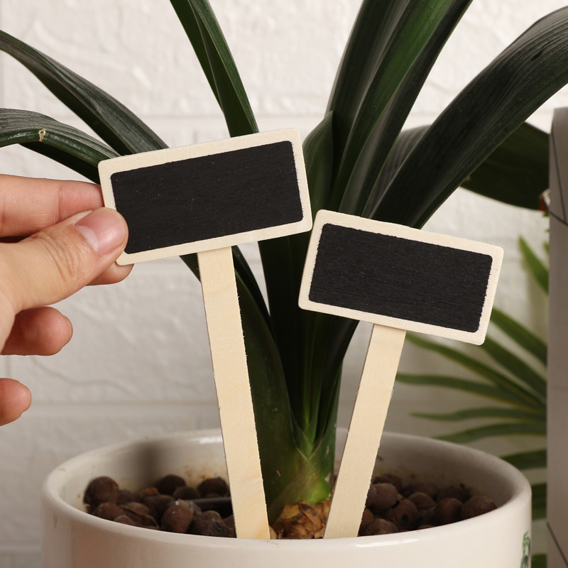 Mini Wooden T-type Plant Labels Garden Plant Markers Chalkboard Stakes Gardening Plant Labels Signs, Wooden Garden Markers