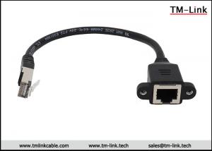 FTP panel mount RJ45 male to female shielded extension  network patch cable