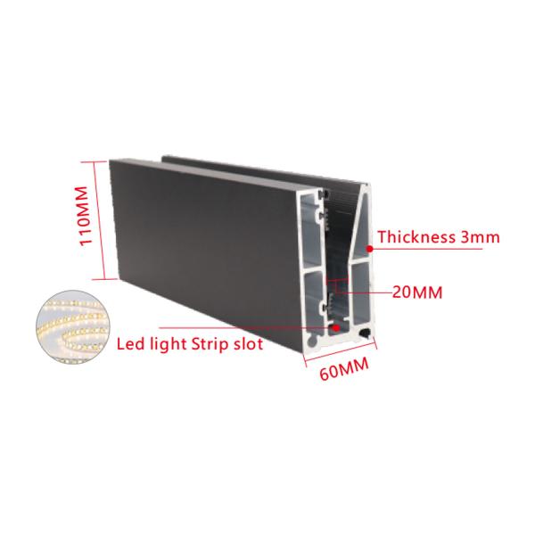 LED Light U Channel For Glass Railing 5-10 Year Guarantee 12-18mm Glass