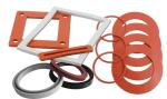 Flexible Custom Silicone Parts 0.5mm To 10mm Thickness , Red Green Grey Color