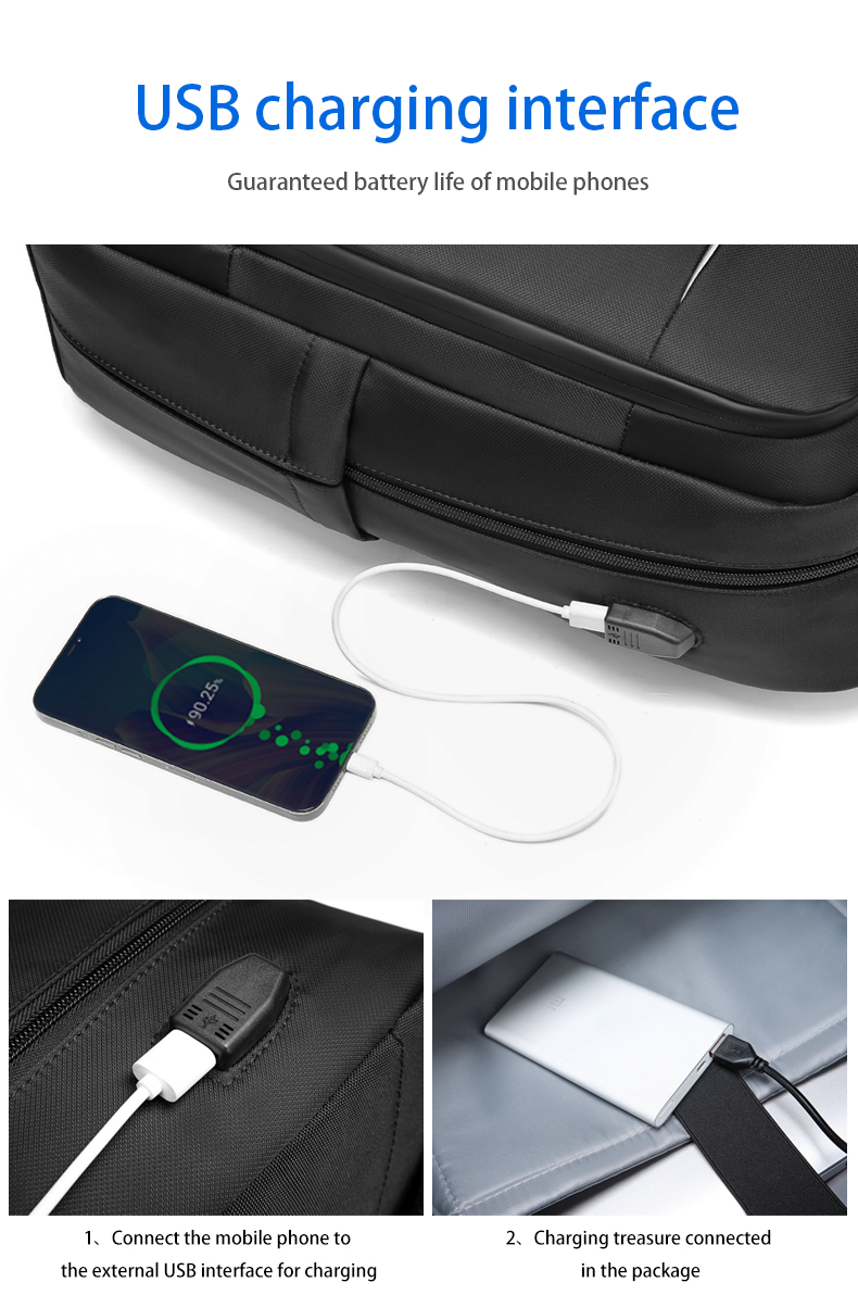 Factory high quality mens bag custom logo usb waterproof travel backpack bag Laptop Backpack