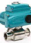 Explosion Proof Stainless Steel Sanitary Valves , Pneumatic Operated Ball Valve