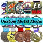 Zinc Alloy Custom Sport Medal 3D Gold Award Marathon Running Medal
