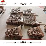 Hotel Beige Cream Marble Roman Corinthian Capital Stone Column Bracket Carving