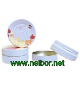Wholesale Round Lip balm tin box 45ML 95ML lip gloss tin container with embossing from china suppliers