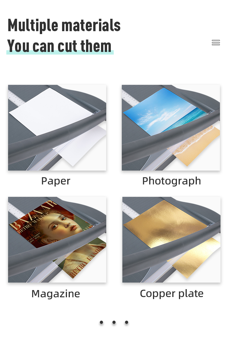 Customized Colorful Engineering Plastic ABS Paper Trimmer with Blade Lock and More