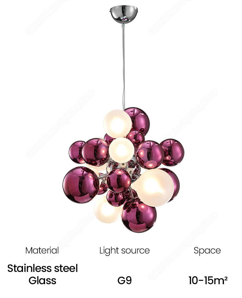 Postmodern Glass Ball Chandelier Lighting Modern Luxury LED Hanging Light(WH-MI-449)