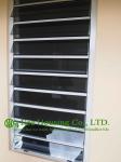 Aluminum Safe Glass Louvered windows with tinted glass, hurricane-proof Louvered