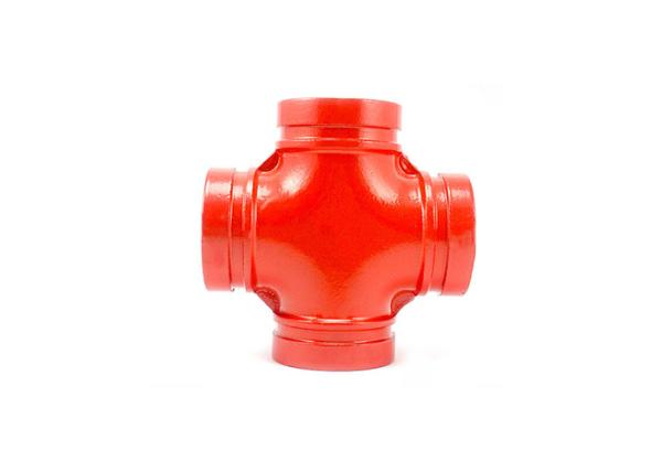 Rigidity Ductile Iron Water Main Fittings , Four Way Pipe Fitting Grooved Pipe