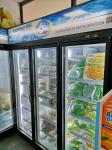Air Cooling Glass Door Freezer / Ice Cream Refrigerator With RoHS Black
