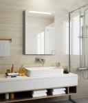 Motion Sensor Rectangle LED Clock Medicine Cabinet Private Label for Bedroom