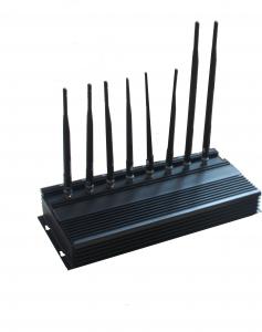 Wholesale 8 Band Multifunctional Cell Phone Signal Jammer , WIFI / 4G / 3G Mobile Phone Blocker from china suppliers