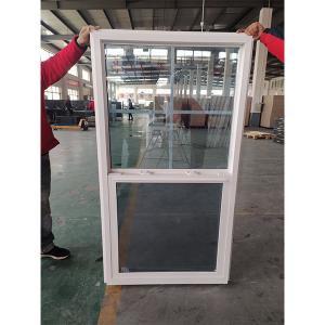 China Tempered glass UPVC Single Hung Window For Cottage Double Glazed on sale