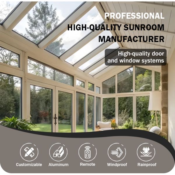 Sunroom Suitable for Waterproof Conservatory Terraces Gardens Window Making Sunroom