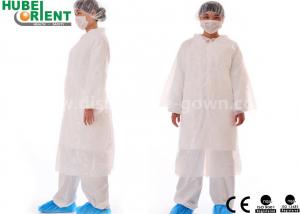 China 63g Long Sleeves Thumb Wrist Disposable CPE Gown on sale
