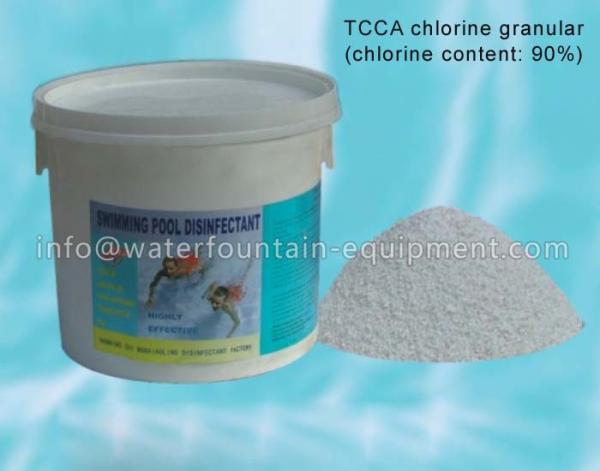 Strong Odor Swimming Pool Disinfectant TCCA 90% , Calcium Hypochlorite Granular