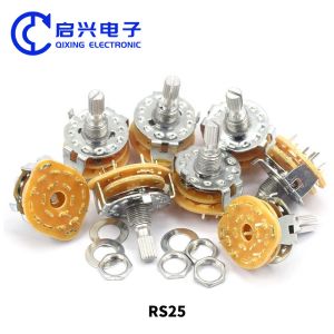 Wholesale 2pcs RS25 Potentiometer Rotary Switch 2*5 Files 10000 Cycels from china suppliers