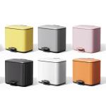 2 Compartment Household Bathroom Stainless Steel Pedal Bin Trash Bin 3L*2