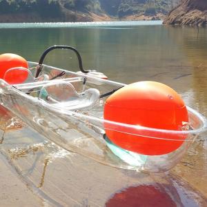 Wholesale Small Flat Bottom Fishing Boat , 2 Pedals Glass Floor Boat With Inflatable Air Floats from china suppliers