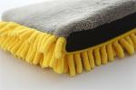 yellow/grey color microfiber plush chenille car cleaning detailing house