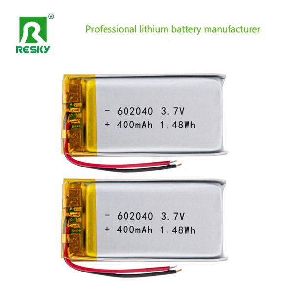 Solar Lithium Polymer Battery Cell 602040 450mAh 3.7V Rechargeable Lipo Battery Pack