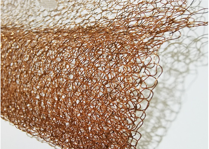 OEM Knitted Wire Mesh Gasket Stainless Steel 0.55mm 12x6mm Hole For Seal