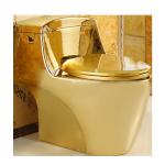 Middle East Style Sanitary Ware Floor Stand Golden Color Diamond Gold Wc Toilet