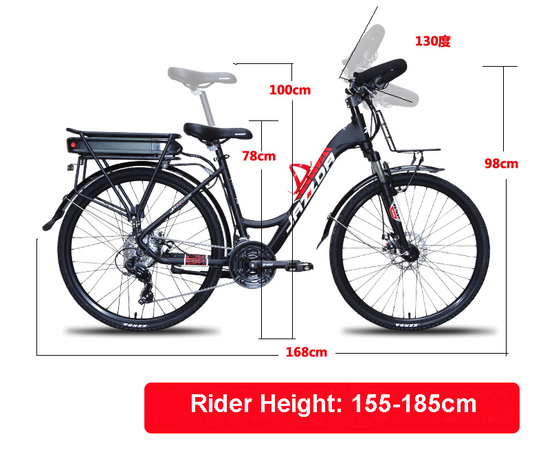 24 Speed Luxury Electric Bicycle 250W 26 Inch E Bike With 48V Lithium Battery