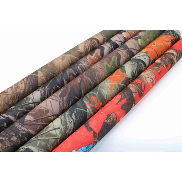 600 Denier Camouflage Fabric High Abrasion Resistance 350-480gsm PVC Coated Realtree