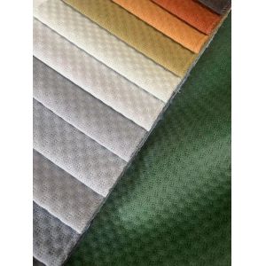 Printed Polyester Fabric For Sofa Ultrasonic Embossed Velvet Fabric