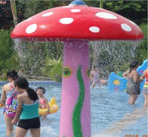 Wholesale Mushroom Group Kids Spray Park Equipment , Customized Fiberglass Decoration for Water Park from china suppliers