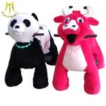 Hansel amusement plush horse on wheels kids ride on animal toy for sale