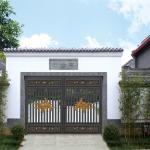 Powdercoated Main Wrought Iron Aluminium Fence Gate Handcrafted For Outdoor
