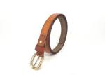 2.0cm Women's Skinny Genuine Leather Belts With Embossed Croco