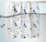 Blue Flower Printing Natural Gauze Fabric 40S 250GSM Infant Bedding Fabric