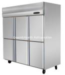 6 Doors Commercial Stainless Steel Upright Display Freezer With Danfoss